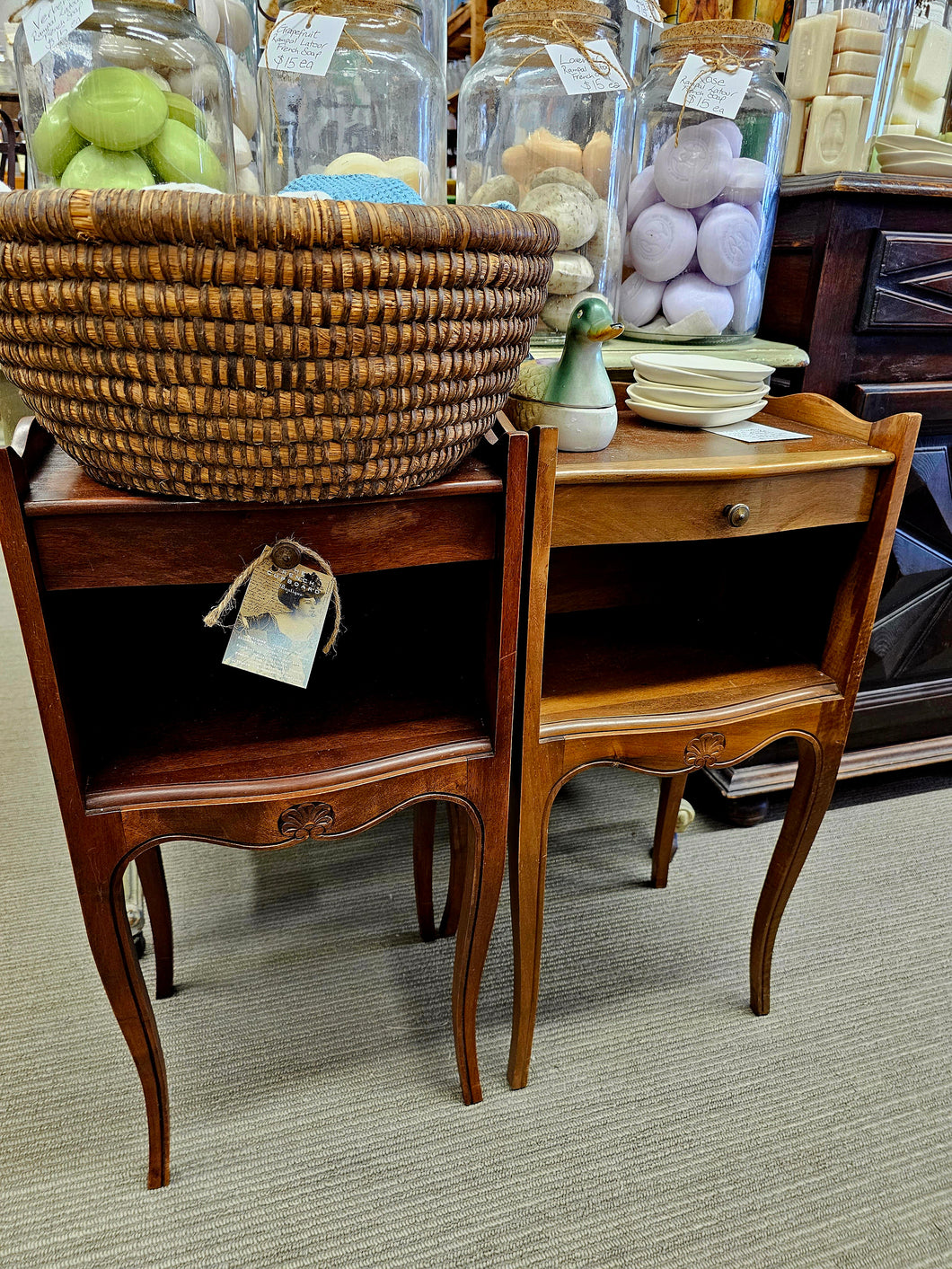 Pair bedside cabinets