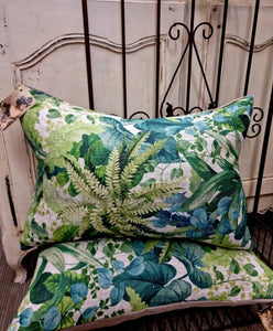 French linen cushion (Greenery)