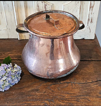 Antique copper cauldron