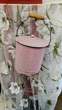 Pink antique enamel bucket