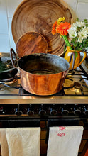 Very large antique copper pot