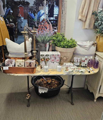 Antique French marble pastry table