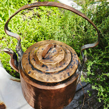 Antique copper kettle