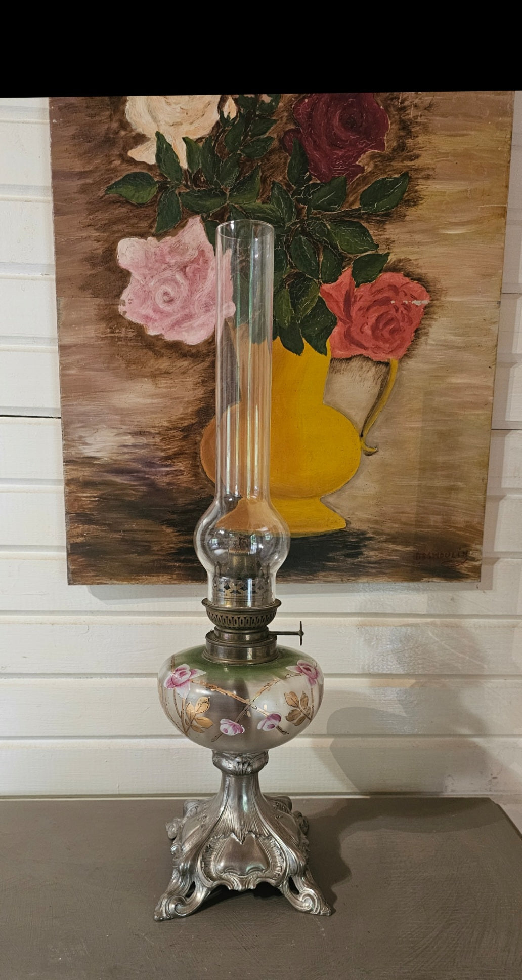 Antique oil lamp