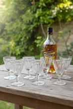 Set of 7 small vintage bistrot glasses