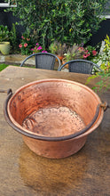 Antique copper cauldron