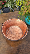 Antique copper cauldron