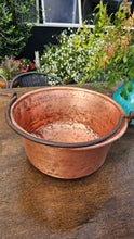 Antique copper cauldron