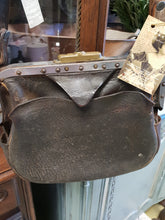 Vintage leather bag, France c.1920s