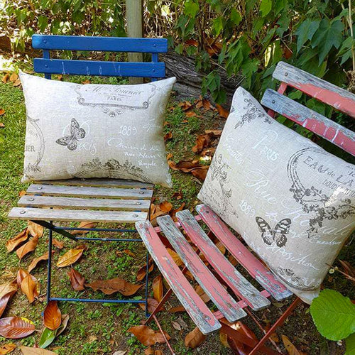 Beige Advertising Label Cushion